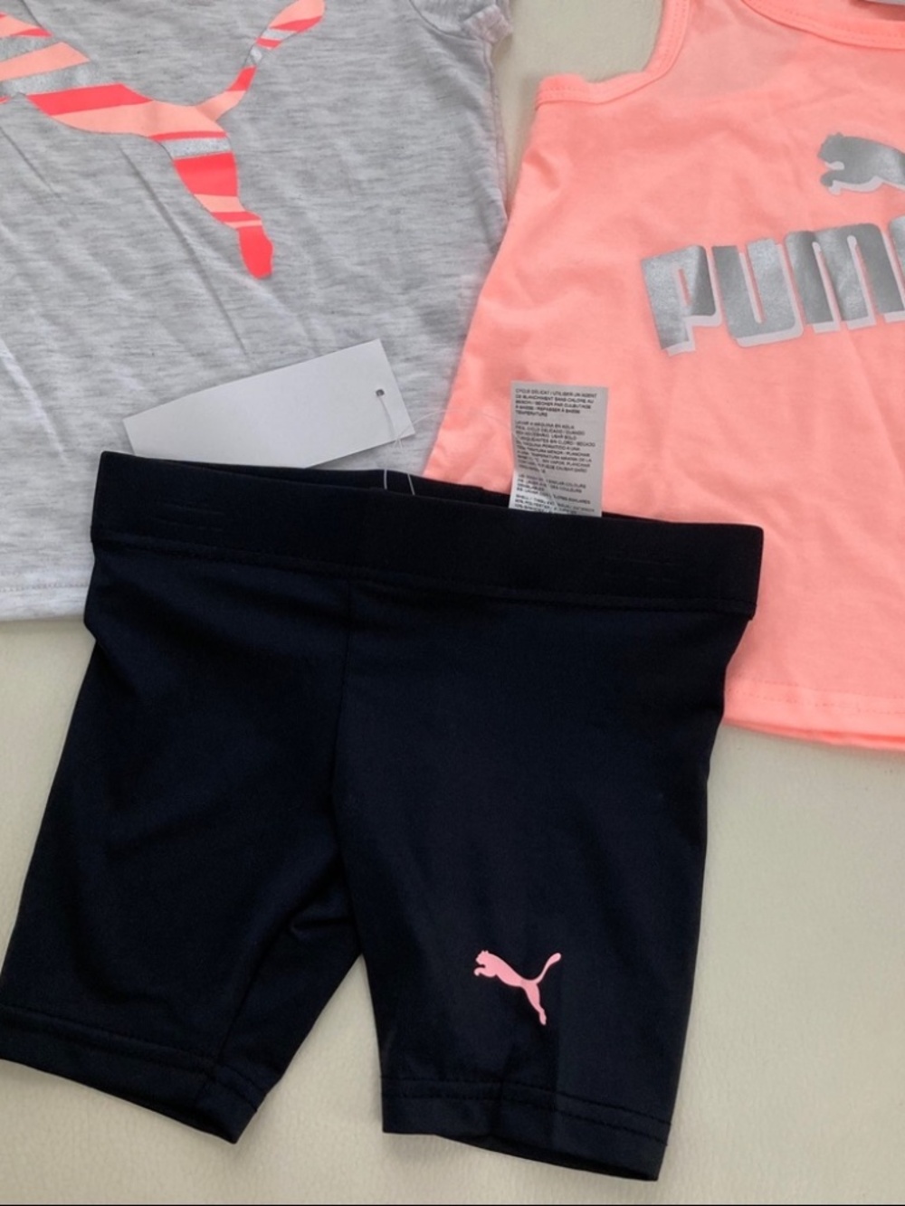 Puma girl neon cute 3pc leggings set 2252 - Picture 2 of 5